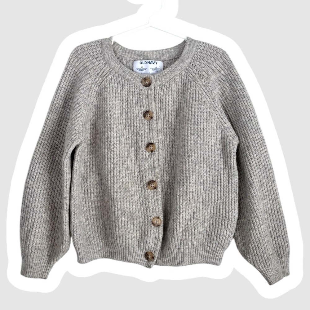 VGUC Old Navy Gray Knit Button Up Cardigan Size 5T